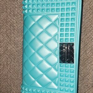 Elegant Quilted Turquoise Crossbody